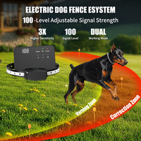 Hochwertiges, wiederaufladbares, wasserdichtes LED-Digital-Display-Design Draht-Elektrozaun-System für Hunde zum Einbetonieren im Boden