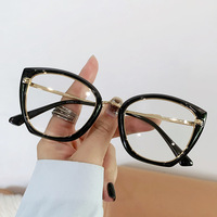 Nouvelles montures de lunettes œil-de-chat solides et tendance pour femmes, verres photochromiques uniques anti-lumière bleue