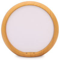 Diffuseur d'huiles essentielles ultrasonique en plastique électrique sans BPA personnalisé en forme de lune avec lumière LED 7 couleurs et design en bois