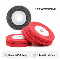 Disque abrasif non tissé en fibre de nylon de 100 mm (4 pouces) pour meuleuse d'angle, polissage et ébavurage du métal et de l'acier inoxydable