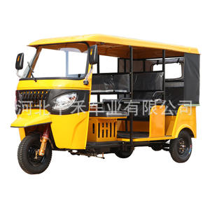 연료식 바자즈 툭툭 삼륜 오토바이 승객용 폐쇄형 모터사이클 110cc 미만 최대 30km/h 이중/삼중 좌석 200W 출력 - Product Image 5