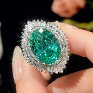 New high-end Jewelry <b>Simulation</b> Bird's Nest Chopala Green Retro Jewelry Set Main Stone 15*20-13*18 - Product Image 2