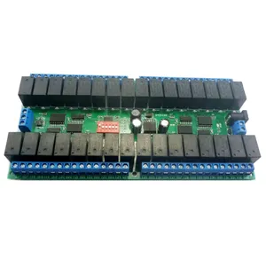 R421C32 DC 12V 32 Channels Module RTU RS485 Bus Relay Module UART Serial port Board for PLC LED Home automation door lock