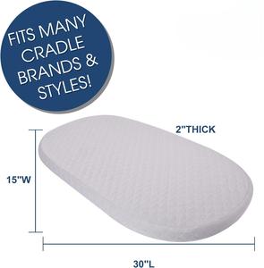 <span class=keywords><strong>Matelas</strong></span> imperméable amovible et lavable <span class=keywords><strong>pour</strong></span> bébé <span class=keywords><strong>Matelas</strong></span> ovale respirant en mousse à mémoire de forme <span class=keywords><strong>pour</strong></span> bébé - Product Image 3