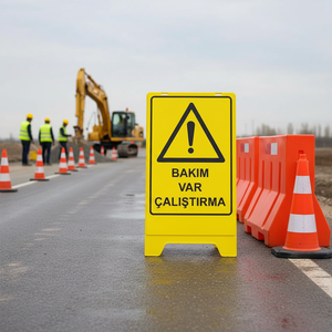 Señal de Advertencia de Seguridad Vial Reflectante de PVC para Mantenimiento de Acero en Carreteras, Señal de Precaución para Suelo Mojado - Product Image 3