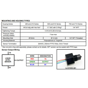 Sensor Óptico Industrial de Nivel de Líquido, 4.5-30V DC, Detección de un Solo Punto, Temperatura Extendida de -40 a 125°C - Product Image 2