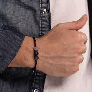 Logo personalizzato in acciaio inox distanziatore scatola di perline <span class=keywords><strong>bracciale</strong></span> a catena <span class=keywords><strong>con</strong></span> bambini più famiglia inciso <span class=keywords><strong>nome</strong></span> braccialetto padre gioielli - Product Image 5