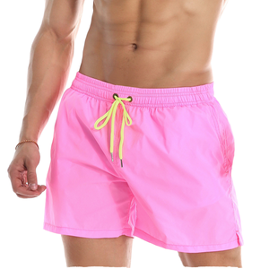 Shorts de bain et de surf pour hommes, tissés, décontractés, couleur unie, imperméables, respirants, taille élastique, pour l'été, vente en gros, haute qualité - Product Image 1