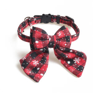 Bumopet fabricante al aire libre Venta caliente Festival de Navidad Breakaway Cat <span class=keywords><strong>Collar</strong></span> de lujo ajustable Cat <span class=keywords><strong>Collar</strong></span> con Bow-Knot - Product Image 4