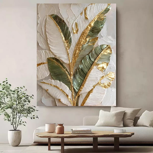 ホームデコレーション 3D ウォールアート キャンバス 静物画 ゴールドアルミフレーム 手描きコーティング ミニマリスト ウォールアート オイル ミニマリストデコレーション絵画 - Product Image 3