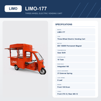 Chariot de vente électrique à trois roues avec trappe de service escamotable