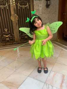 Disfraz de Hada Verde para Niña y Niño, Traje de Fiesta de Cumpleaños, Vestido de <span class=keywords><strong>Campanilla</strong></span>, Traje de Halloween con Ala - Product Image 5