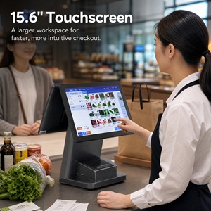 Terminal POS Táctil de Doble Pantalla de 15.6 Pulgadas con Impresora Térmica Integrada de 58 mm para Comercio Minorista, Restaurantes y Cafeterías - Product Image 4