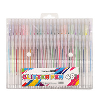 LYL Spot Wholesale Mini 48 Color Glitter Candy Marker Set Fluorescent 10 stylos gel effaçables 0.8mm Plastic Office School Use