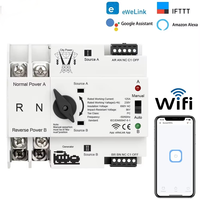 Reliable Intelligent 2P AC230V WiFi ATS Dual Power Automatic Transfer Switch for City Power Generator Conversion