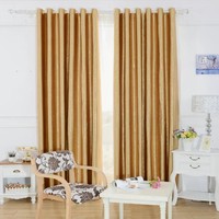 Rideaux de luxe et atmosphériques de style européen pour salon de villa, rideaux brodés dorés monobloc, rideaux plissés crayon