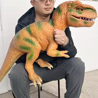 Marioneta de Dinosaurio Animatrónico Realista de Acero, Controlada a Mano, Interactiva, para Niños en Centros Comerciales
