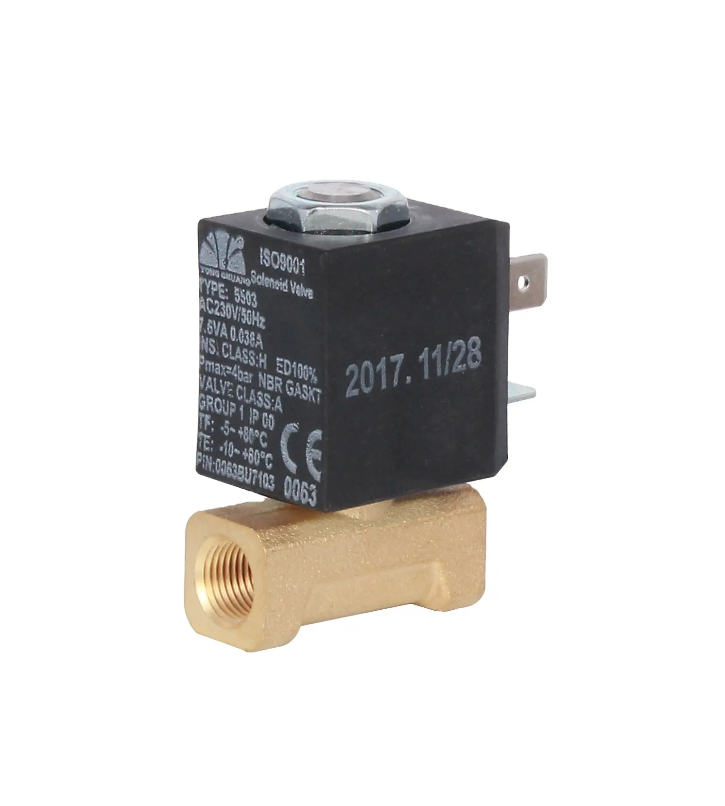 Yongchuang brand 5503 CEME similar small home appliances brass gas stove control solenoid valve for industrial stove