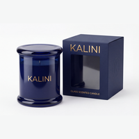 Conteneur de bougie personnalisé de qualité supérieure, décoration de Noël pour la maison, design classique, gobelet à bougie rond en verre avec boîte