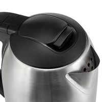 Bouilloire électrique sans fil en acier inoxydable 1500W 1,8L avec arrêt automatique et protection contre l'ébullition à sec pour usage domestique et hôtelier