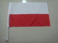 Drapeau de voiture vierge double face personnalisé 12x18 pouces Sublimation Maroc pour fenêtre de voiture pour voiture
