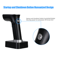Vente directe du fabricant, lecteur de code-barres laser 1D, scanner de code-barres sans fil BT continu portable pour l'inventaire en entrepôt