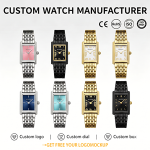 Montre Femme Personnalisable avec Logo 2024, Style Antique, Quartz, Acier Inoxydable, Rectangulaire, Étanche, Bracelet en Cuir de Luxe, Idéale comme Cadeau - Product Image 2