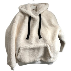 Sudadera con Capucha de Lana de Cordero para <span class=keywords><strong>Mujer</strong></span>, Versión Coreana de Otoño e Invierno, Sudadera Holgada y Gruesa de Felpa, Sudadera con Capucha de Lana de Cordero - Product Image 6