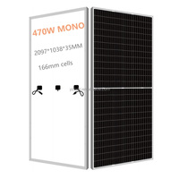 Panel surya 450W setengah sel daya maksimum 550W PERC tipe N UNTUK penutup depan kaca BIPV Topcon sistem energi surya OEM