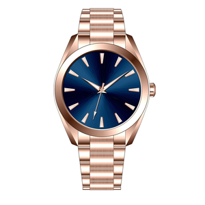 Diseña Tu Propio <span class=keywords><strong>Reloj</strong></span> de Pulsera Masculino de Oro Rosa, Moderno, Impermeable, Minimalista, de Lujo, de Acero Inoxidable, con Movimiento de Cuarzo - Product Image 1