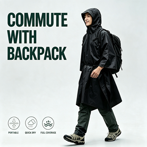 Impermeabile Multifunzionale Tre-in-Uno per Esterni, Riutilizzabile e Leggero, per Tenda/Escursionismo/Alpinismo/Campeggio, Compatto - Product Image 2