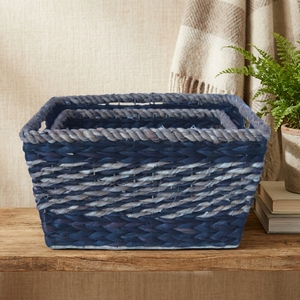 Eco Friendly Seagrass Wicker Basket Set Handwoven Storage <b>Bins</b> for <b>Bedroom</b> Bathroom Kitchen Organization Good Price - Product Image 4