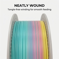 Filament PLA Couleurs Arc-en-ciel 1,75 mm 1 kg en vrac, Faible MOQ pour Distributeurs en Gros, Logo Personnalisé OEM ODM, Plus de 35 Couleurs Lisses et Brillantes