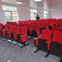 Chaises d'auditorium pliantes modernes en tissu pour écoles, universités et événements, avec tablette d'écriture et pieds en métal – Vente en gros fabricant