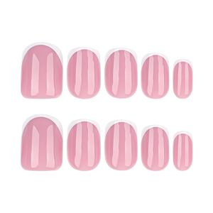 3940 <span class=keywords><strong>Uñas</strong></span> Postizas Clásicas Minimalistas Francesas con Bordes Blancos, Diseño Cuadrado Corto, <span class=keywords><strong>Uñas</strong></span> Artificiales a Presión, Personalizables - Product Image 5