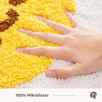 Tapis de bain matelassé mignon antidérapant, doux, super absorbant, en toile pelucheuse, 45x65cm
