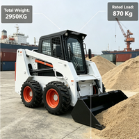 Loader Skid Steer Multiguna dengan Bucket Kecil untuk Pekerjaan Pembersihan Kotoran Tanah dan Kerikil