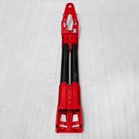 Nouvelle poignée de guidon rouge avec tubes noirs en acier inoxydable usiné CNC