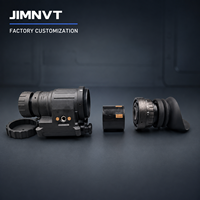 Casing JIMNVT PVS-14 Dipasangkan dengan Tabung Penguat Gambar Layar Pelangi Fotokatoda yang Ditingkatkan Inframerah FOM 2000 P43 Hijau