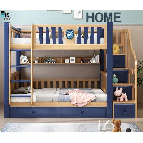 Yeni tasarım ranza çift katlı çocuk yatak Modern tarzı çocuk yatak odası mobilya takımı