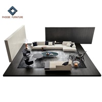 Sofá reclinable de tela moderna, conjunto de cama futón de 7 plazas