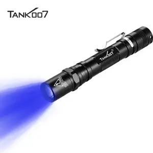 Tank007 yüksek güç linterna uv NDT torch 365nm penlight suç sahne soruşturma uzun menzilli meşale ışık LED uv el feneri