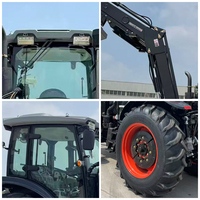 Tracteur agricole 4x4 de 80 CV incassable avec cabine climatisée et système hydraulique robuste pour les travaux agricoles de petite envergure et la culture en jardinage
