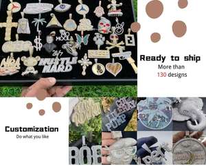 Colgante de Moissanita <span class=keywords><strong>Halo</strong></span> Brillante para Baile R.GEM. Collar con Colgante Redondo de 1 Quilate, Color D, Chapado en Rodio, Venta al Por Mayor - Product Image 6