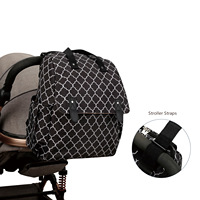 Sac de poussette à bandoulière simple/double rayé pour maman, avec tapis absorbant, porte-bouteille indépendant, sac de voyage multifonctionnel, imperméable