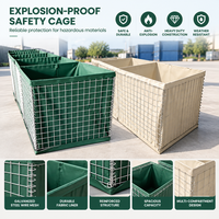Panier gabion pliable en fil de fer galvanisé avec insert en tissu, taille de cube personnalisée pour la protection des bâtiments, à remplir de sable, sur commande