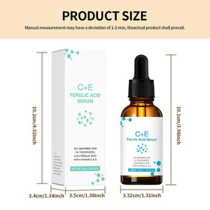 Suero antienvejecimiento con vitamina C, ácido ferúlico, reparación de daños solares, nutre, reafirma la piel, líquido <span class=keywords><strong>antioxidante</strong></span>, vitamina E para la cara, 30ml - Product Image 6