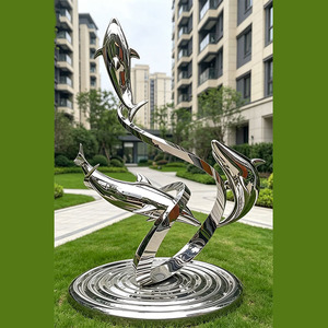 Scultura di Animale Selvatico a Grandezza Naturale in Acciaio Inossidabile a Specchio, Statua in Metallo Personalizzata per Zoo e Giardini - Product Image 3