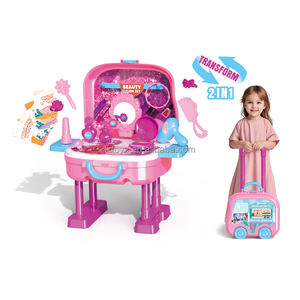 Giocattoli fortunati trucco e deposito valigie a pezzi banco da lavoro Set a pezzi valigie - Product Image 1