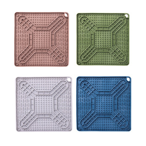 Harry YaYa Pet Slow Feeding <b>Mat</b> Silicone Licking Pad 20.3x20.3cm For Dogs <b>Cats</b> With Four Textures - Product Image 3
